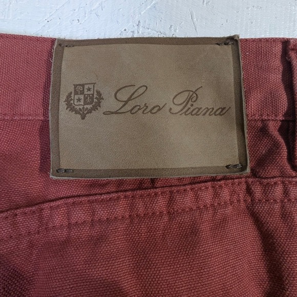 Loro Piana Cotton Linen Pants – 31x34 Red Straight Italy READ - Picture 8 of 11